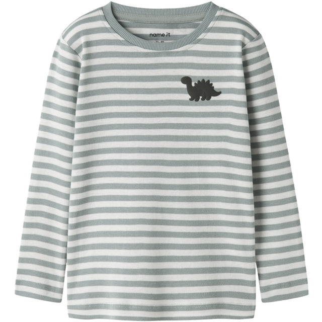 Name It Green Milieu Dinosaur Nmmvilly Ls Slim Top Noos