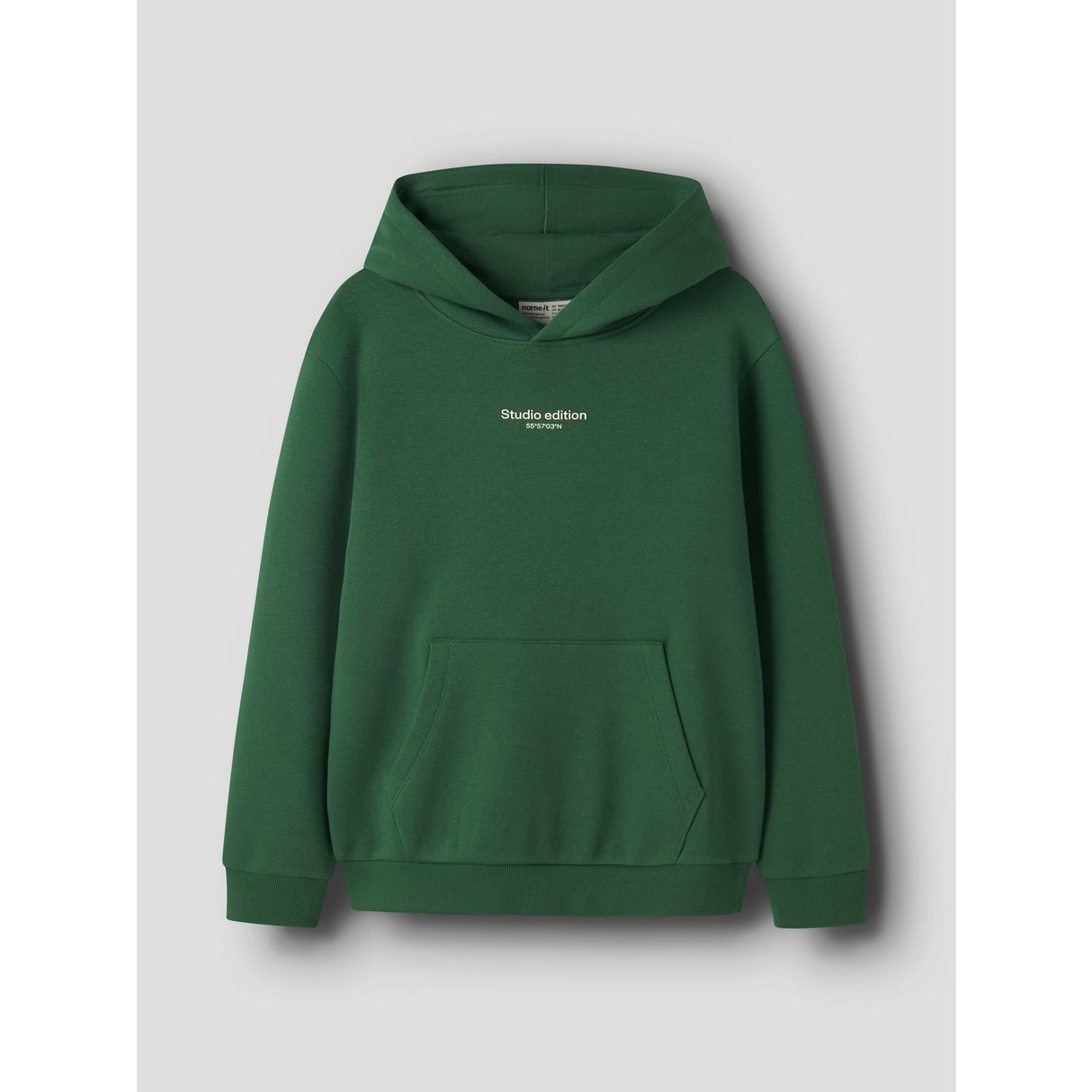 Name It Verdant Green W. Jet Stream Print Nkmbrody Ls Nreg Sweat Wh Bru Noos