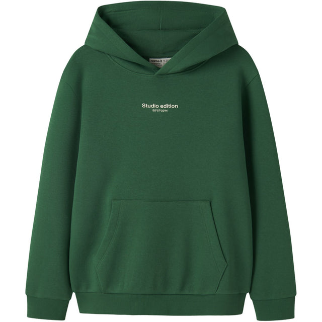 Name It Verdant Green W. Jet Stream Print Nkmbrody Ls Nreg Sweat Wh Bru Noos