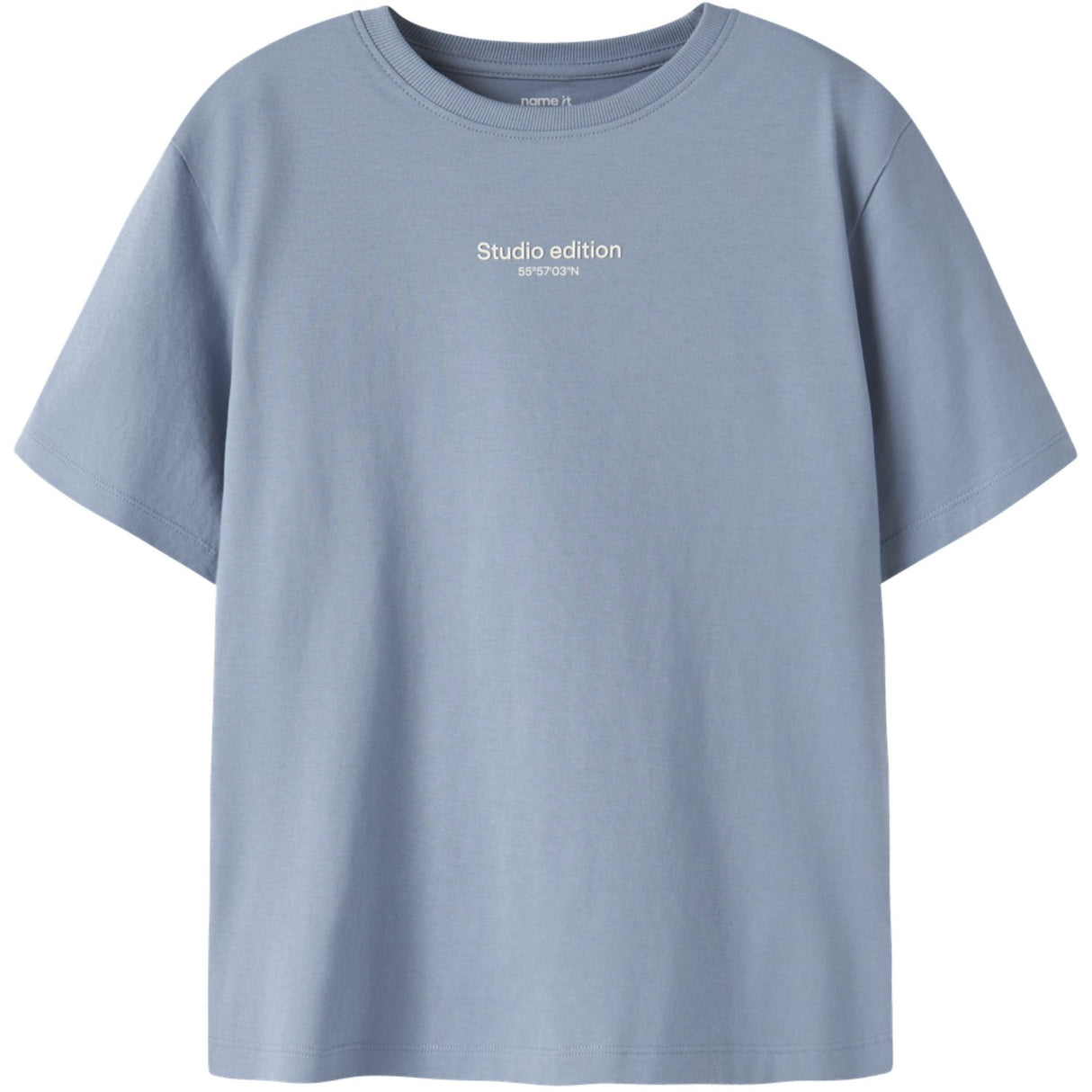 Name It Ashley Blue W. Jet Stream Print Nkmbrody Ss Nreg Top Noos