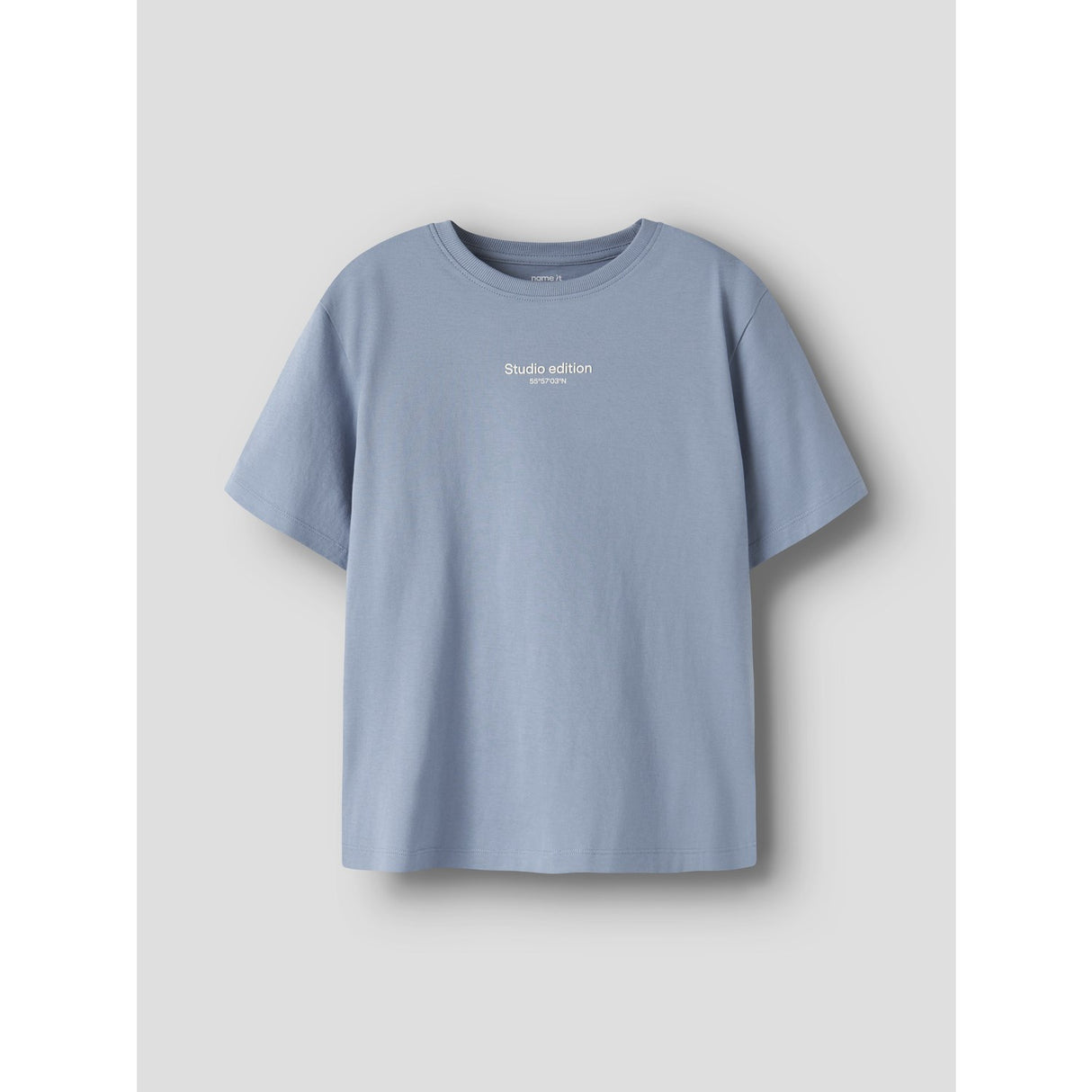 Name It Ashley Blue W. Jet Stream Print Nkmbrody Ss Nreg Top Noos