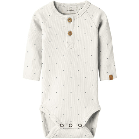 Lil'Atelier Coconut Milk Sleet Dot Nbmgago Kip Ls Slim Body Lil Noos
