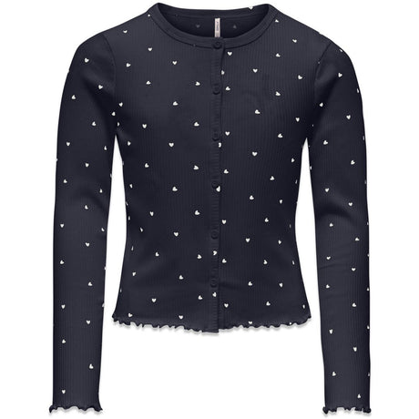 kids ONLY Night Sky Hearts/Cloud Dancer Kogbella Life L/S Cardigan Vd Jrs