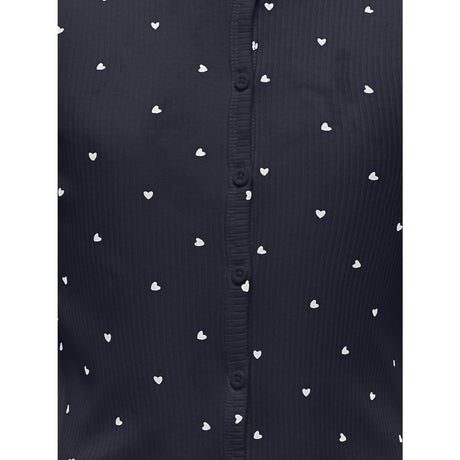 kids ONLY Night Sky Hearts/Cloud Dancer Kogbella Life L/S Cardigan Vd Jrs
