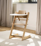 Stokke® Natural/White Tripp Trapp® Højstol + Baby Set² + Bakke Bundle
