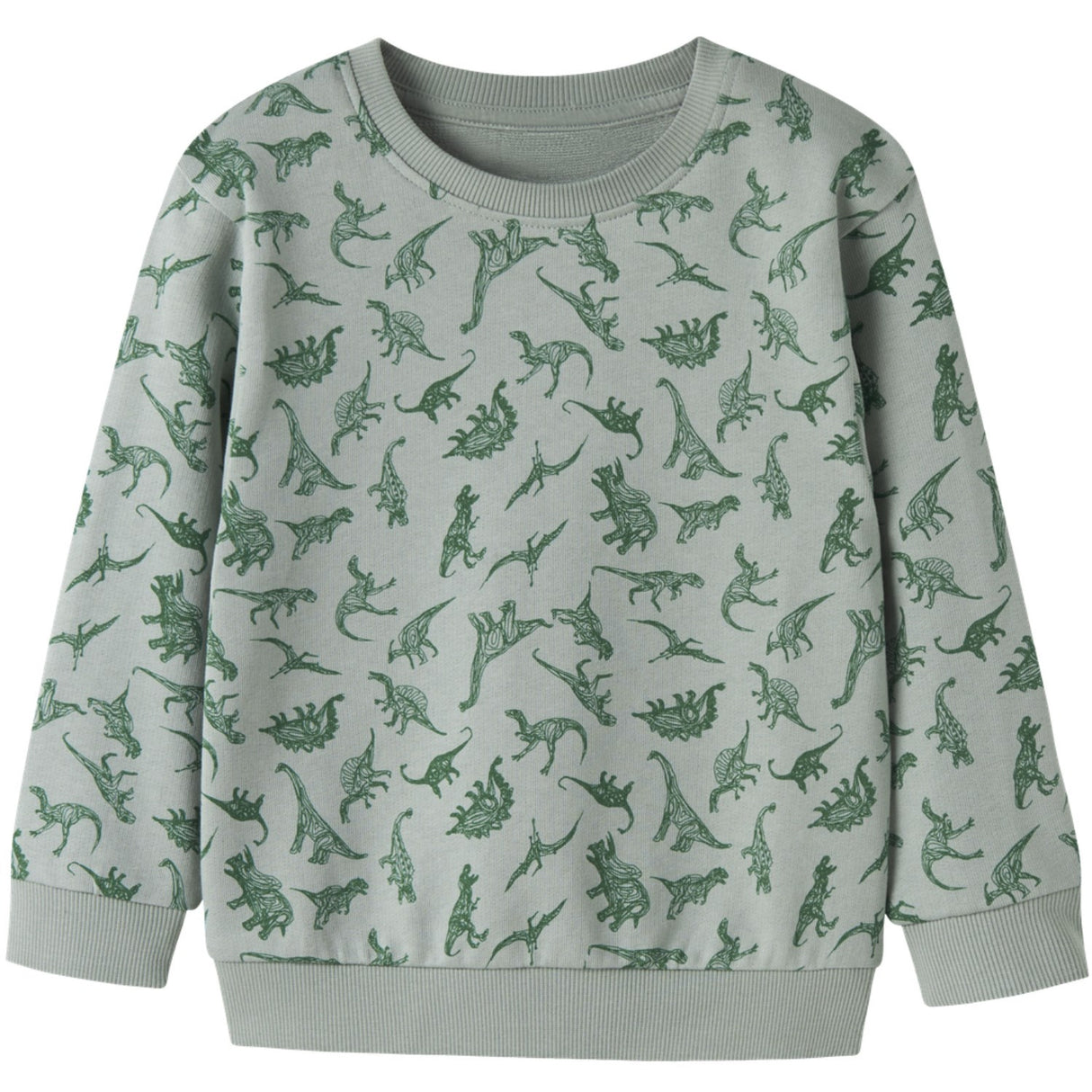 Name It Green Milieu Dino Nmmvifelix Ls Nreg Sweat Unb