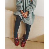 Angulus Cranberry T-Bar Ballerina Med Cut-Out Hjerte