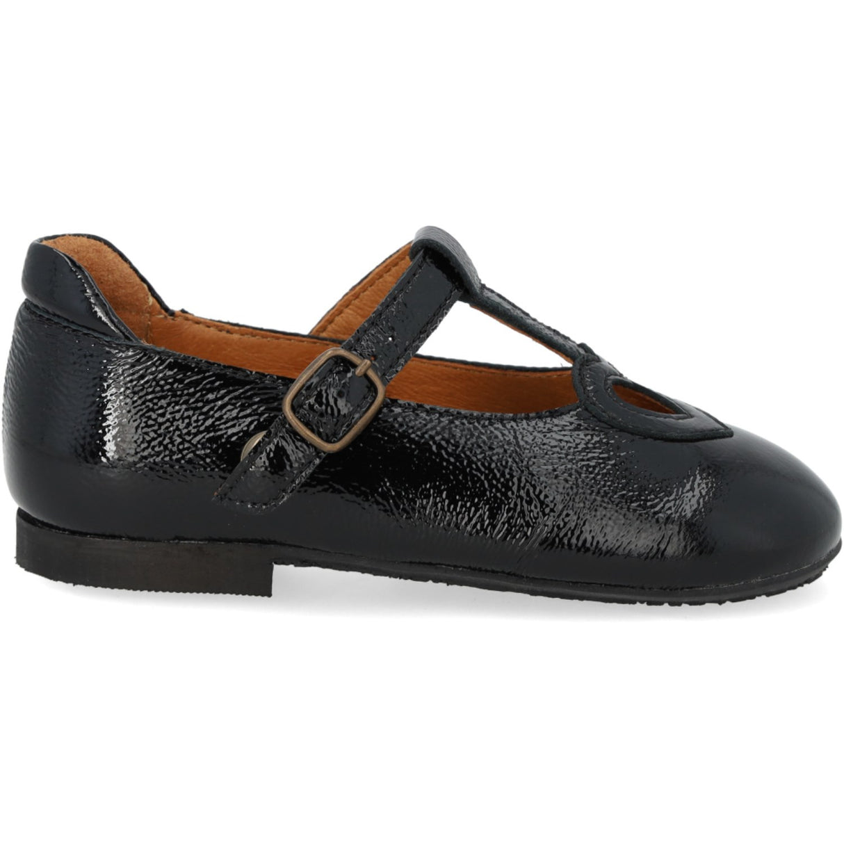 Angulus Black T-Bar Ballerina Med Cut-Out Hjerte