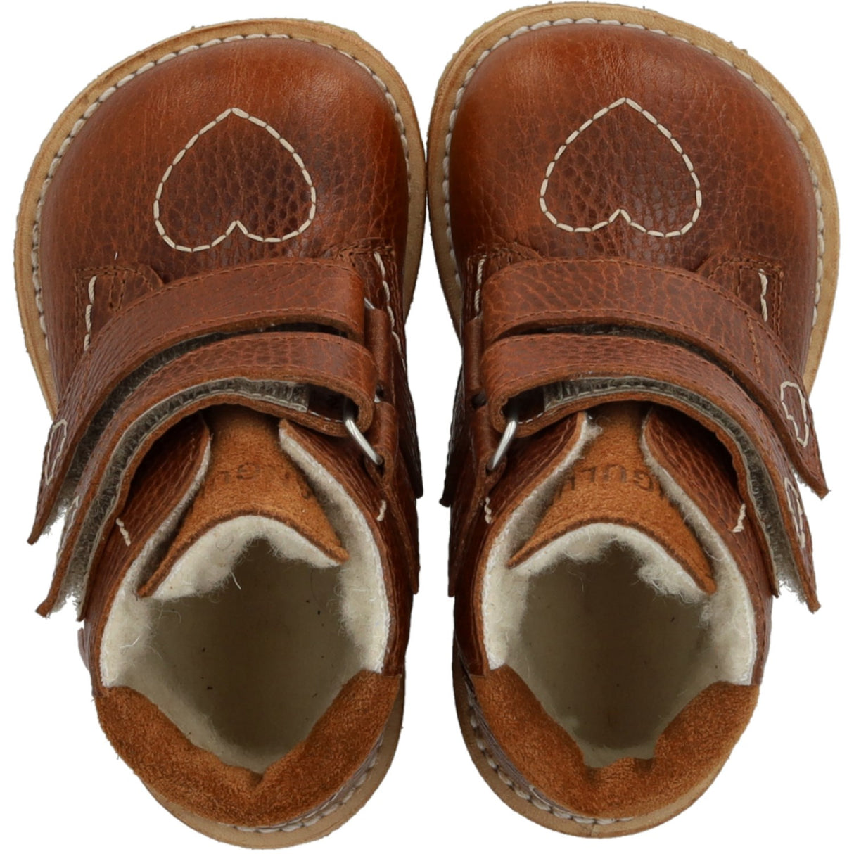 Angulus Cognac/Cognac Tex-Støvle Med Hjertedetalje