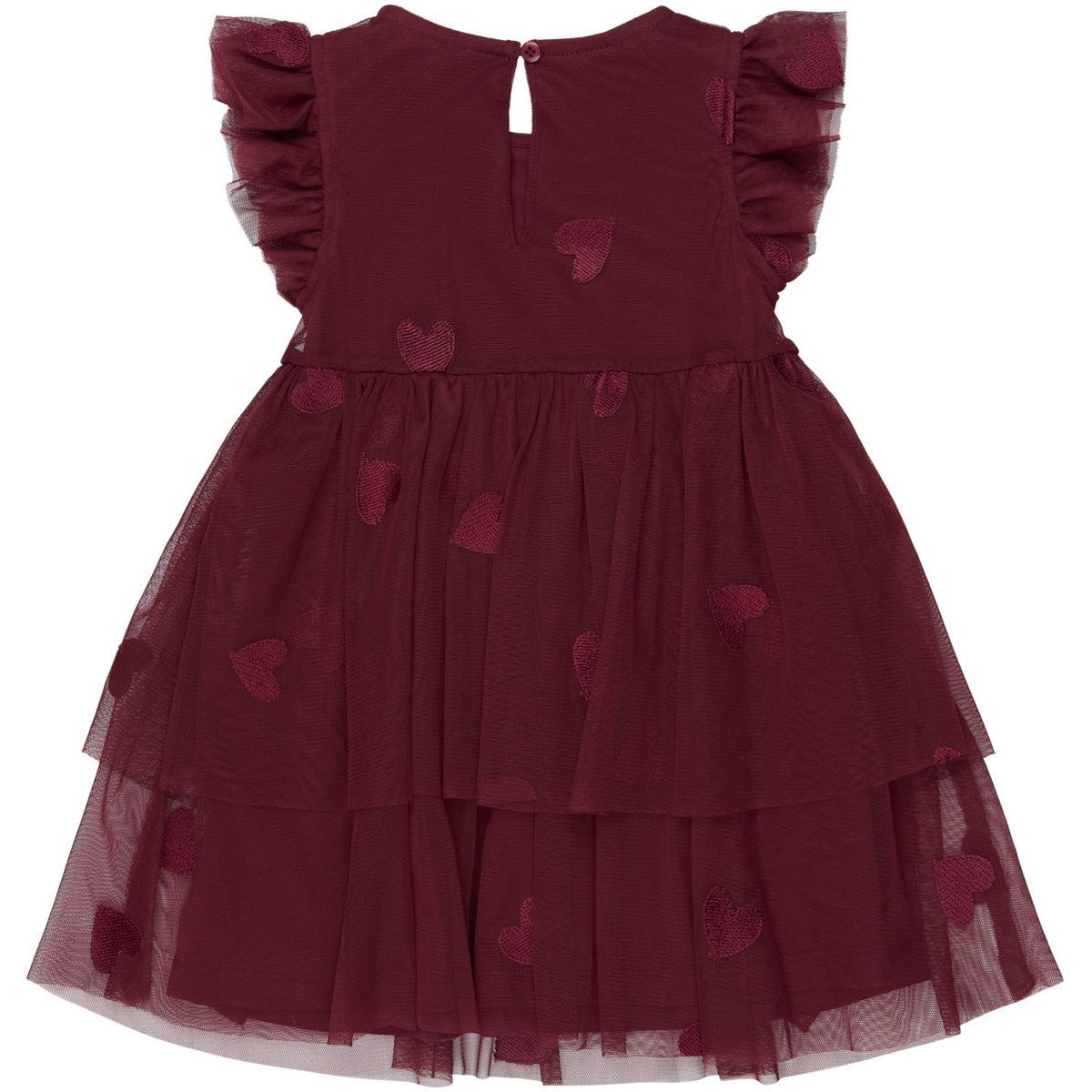 THE NEW Siblings Burgundy Emb Tn Tnstvonda S_L Mesh Kjole