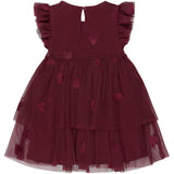 THE NEW Siblings Burgundy Emb Tn Tnstvonda S_L Mesh Kjole