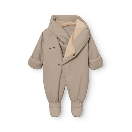 Mini A Ture Grey Brown Matfianna Fleece Lined Winter Pramsuit. Grs