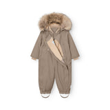 Mini A Ture Grey Brown Matwisti Fleece Lined Flyverdragt Fur. Grs