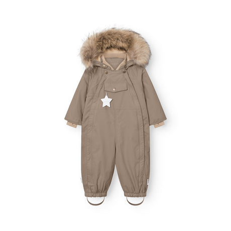Mini A Ture Grey Brown Matwisti Fleece Lined Flyverdragt Fur. Grs