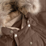 Mini A Ture Chestnut Brown Matwisti Fleece Lined Flyverdragt Fur. Grs
