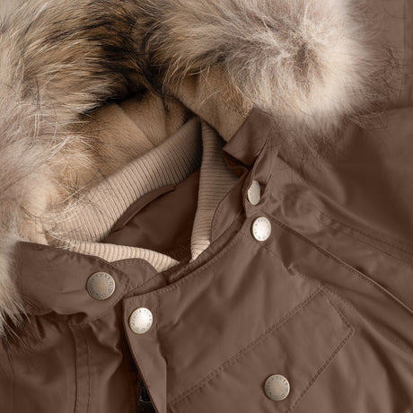 Mini A Ture Chestnut Brown Matwisti Fleece Lined Flyverdragt Fur. Grs