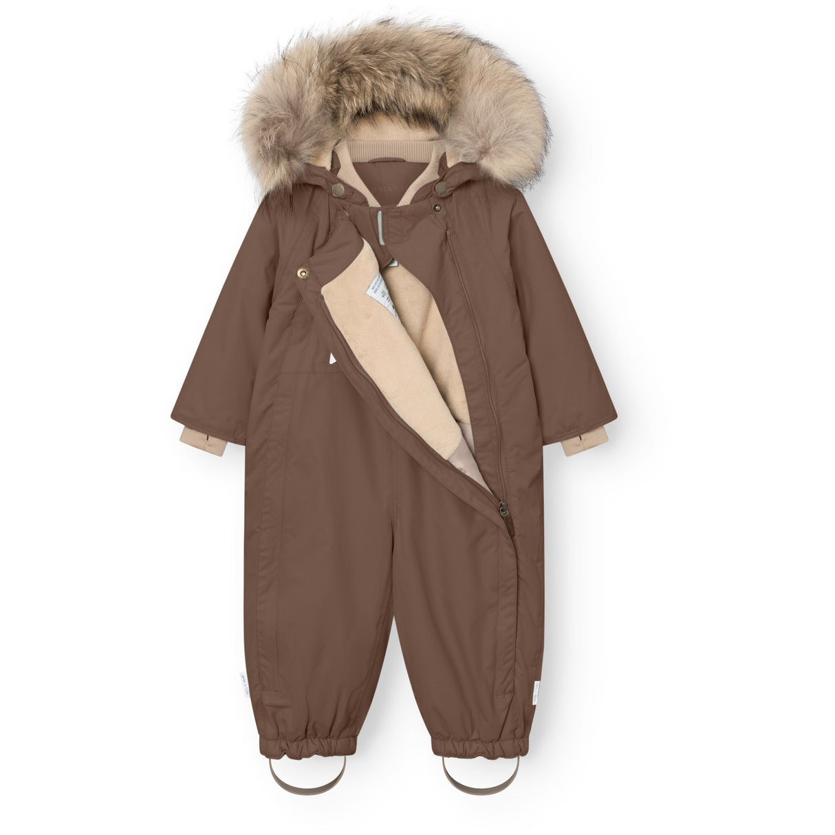 Mini A Ture Chestnut Brown Matwisti Fleece Lined Flyverdragt Fur. Grs