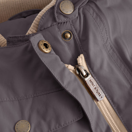 Mini A Ture Plum Kitten Matwisti Fleece Lined Snowsuit. Grs