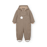 Mini A Ture Grey Brown Matwisti Fleece Lined Snowsuit. Grs