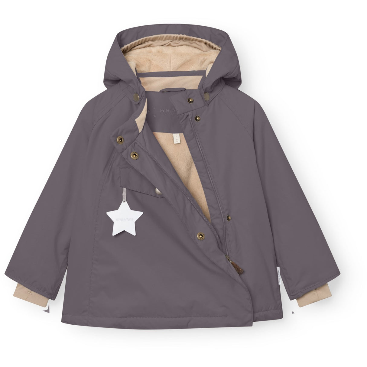 Mini A Ture Plum Kitten Matwang Fleece Lined Winter Jacket. Grs