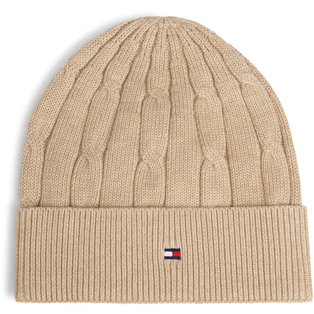 Tommy Hilfiger Gentle Gold Heather-Beige Essential Cable Beanie