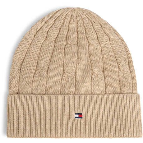Tommy Hilfiger Gentle Gold Heather-Beige Essential Cable Beanie