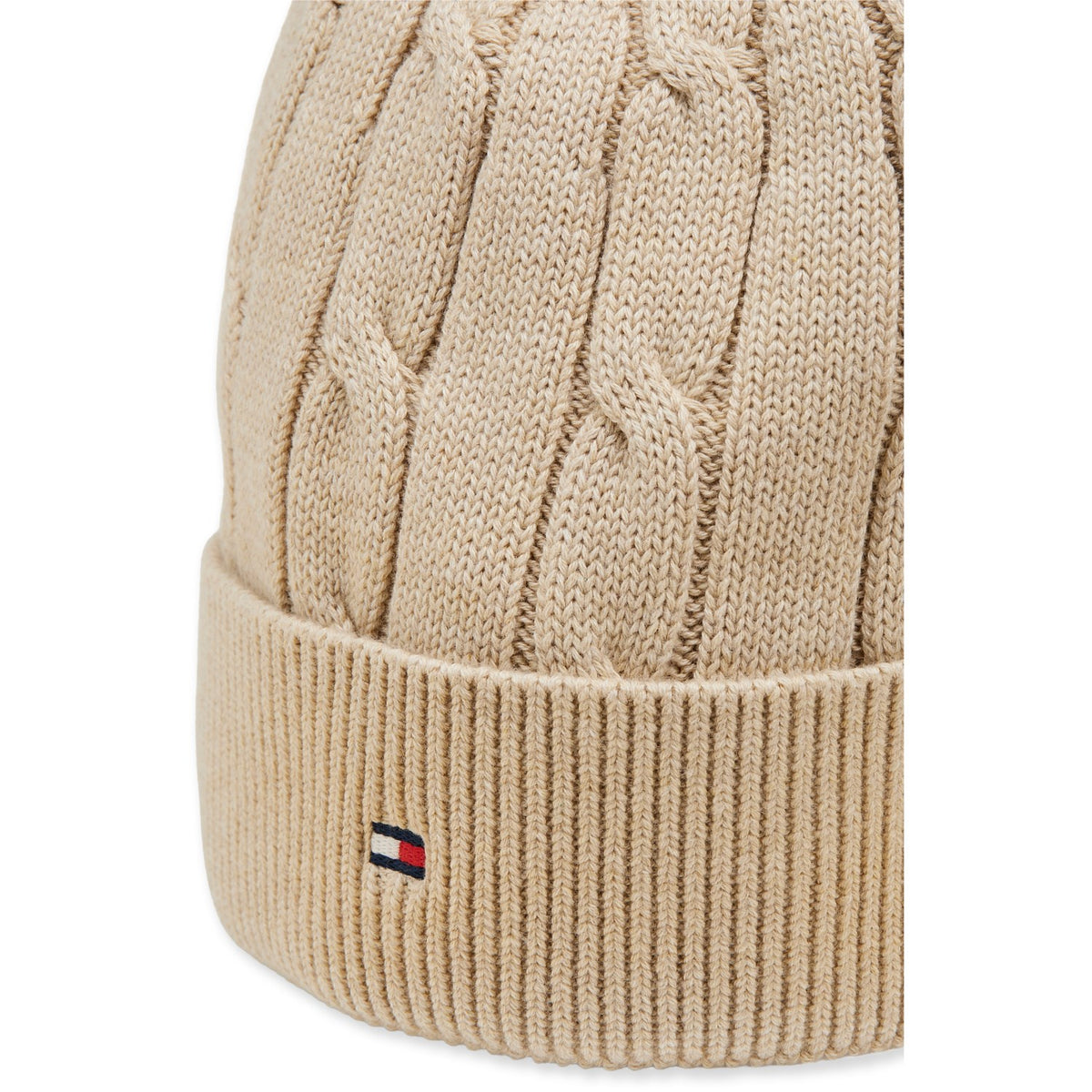Tommy Hilfiger Gentle Gold Heather-Beige Essential Cable Beanie
