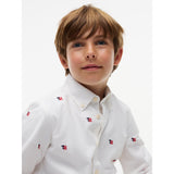 Tommy Hilfiger White-White Oxford Graphic Skjorte