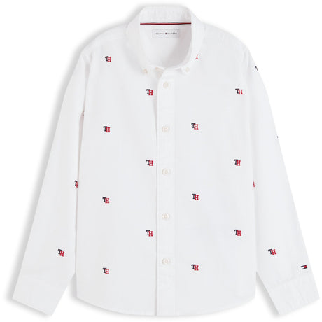 Tommy Hilfiger White-White Oxford Graphic Skjorte