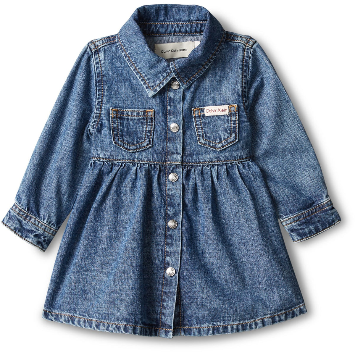 Calvin Klein Beckford-Blue Baby Ls Denim Kjole