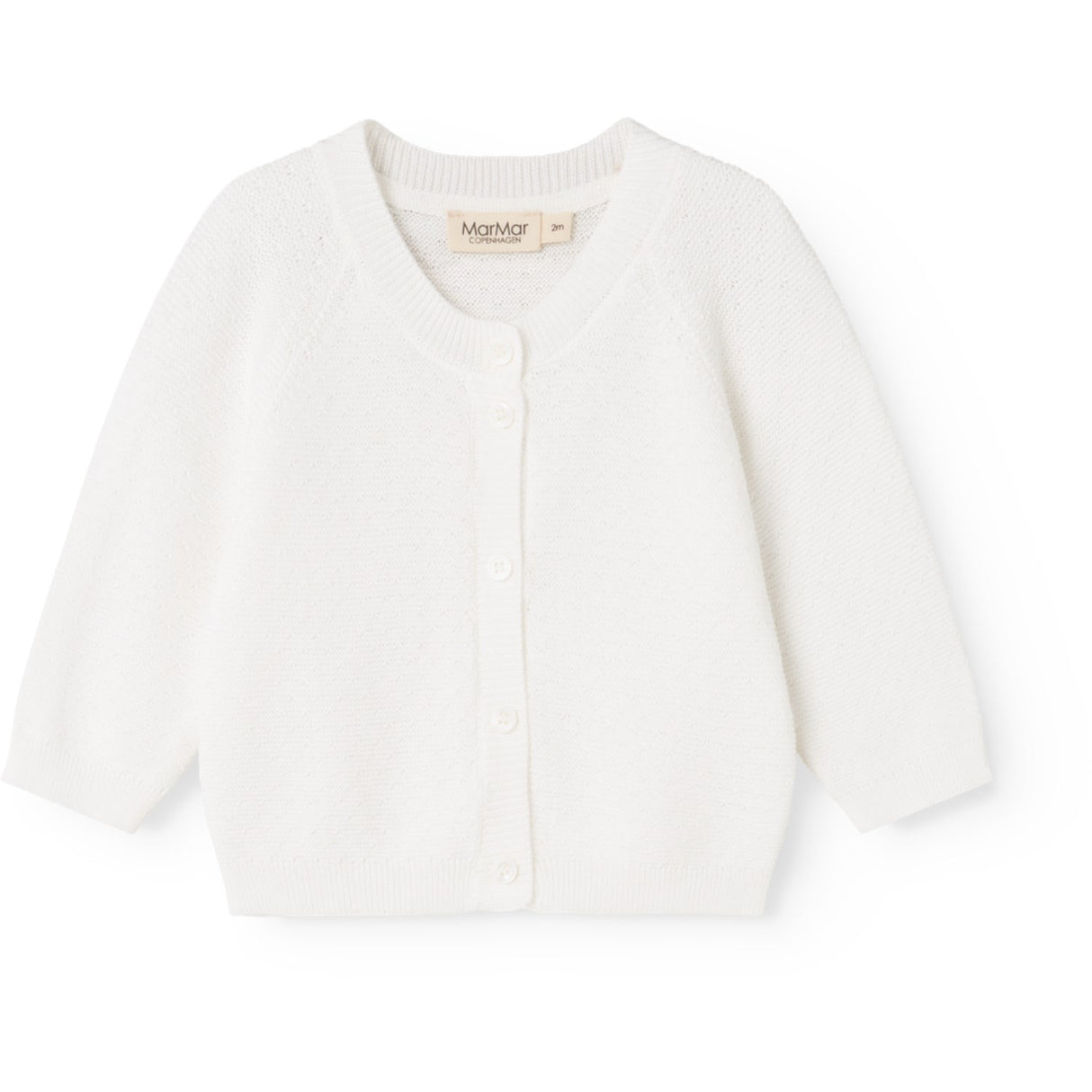 MarMar Modal Mix Links-Links Gentle White Taki Strikket Cardigan