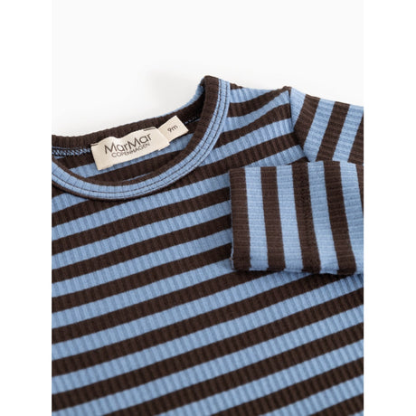 MarMar Modal Stripe Blue Heaven Stripe Plain Body LS