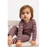 MarMar Modal Stripe Heather Stripe Plain Body LS