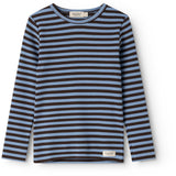MarMar Modal Stripe Blue Heaven Stripe Plain Bluse
