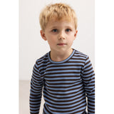 MarMar Modal Stripe Blue Heaven Stripe Plain Bluse
