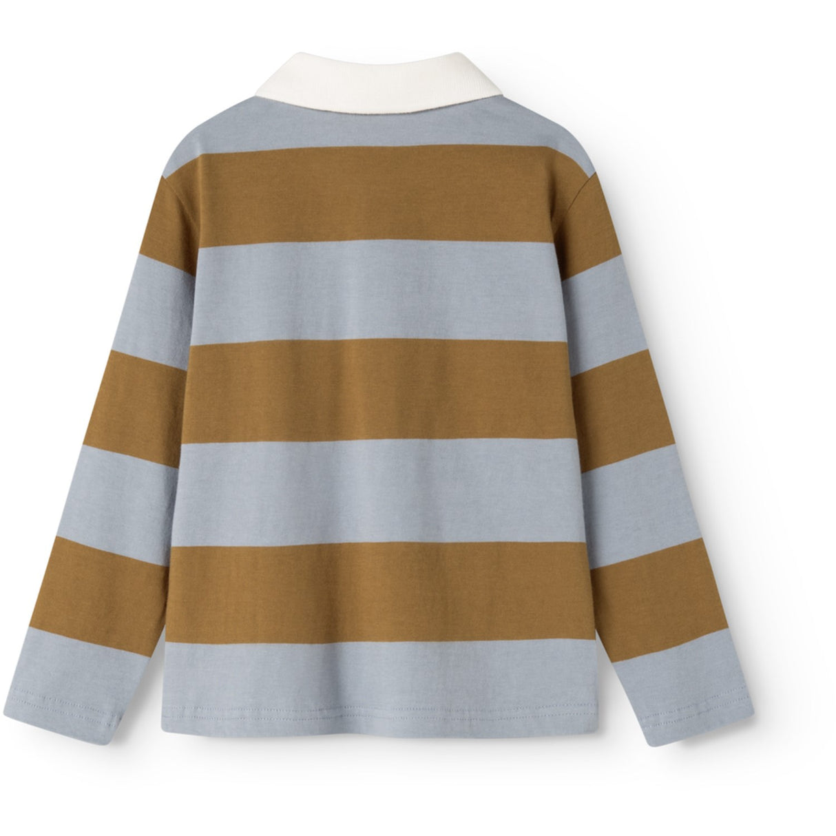 MarMar Cotton Jersey Monsoon Blue Stripe Tad Polo LS Bluse