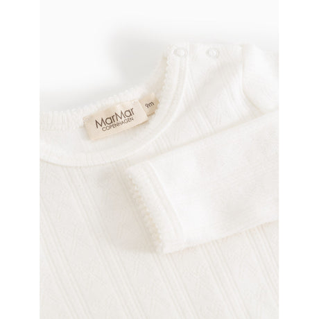 MarMar Modal Pointelle Gentle White Benedicte Bodystocking