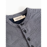 MarMar Cotton Seersucker Pigeon Blue Check Totoro Skjorte