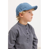 MarMar Cotton Seersucker Pigeon Blue Check Totoro Skjorte