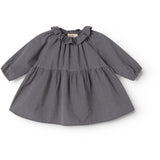 MarMar Cotton Seersucker Pigeon Blue Check Dawson Flæse Kjole