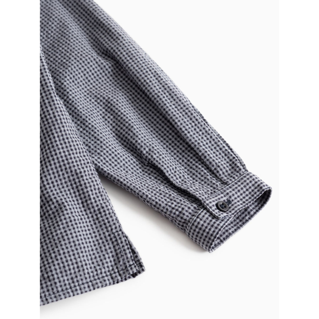 MarMar Cotton Seersucker Pigeon Blue Check Tokyo Skjorte