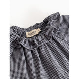 MarMar Cotton Seersucker Pigeon Blue Check Dawson Flæse Kjole