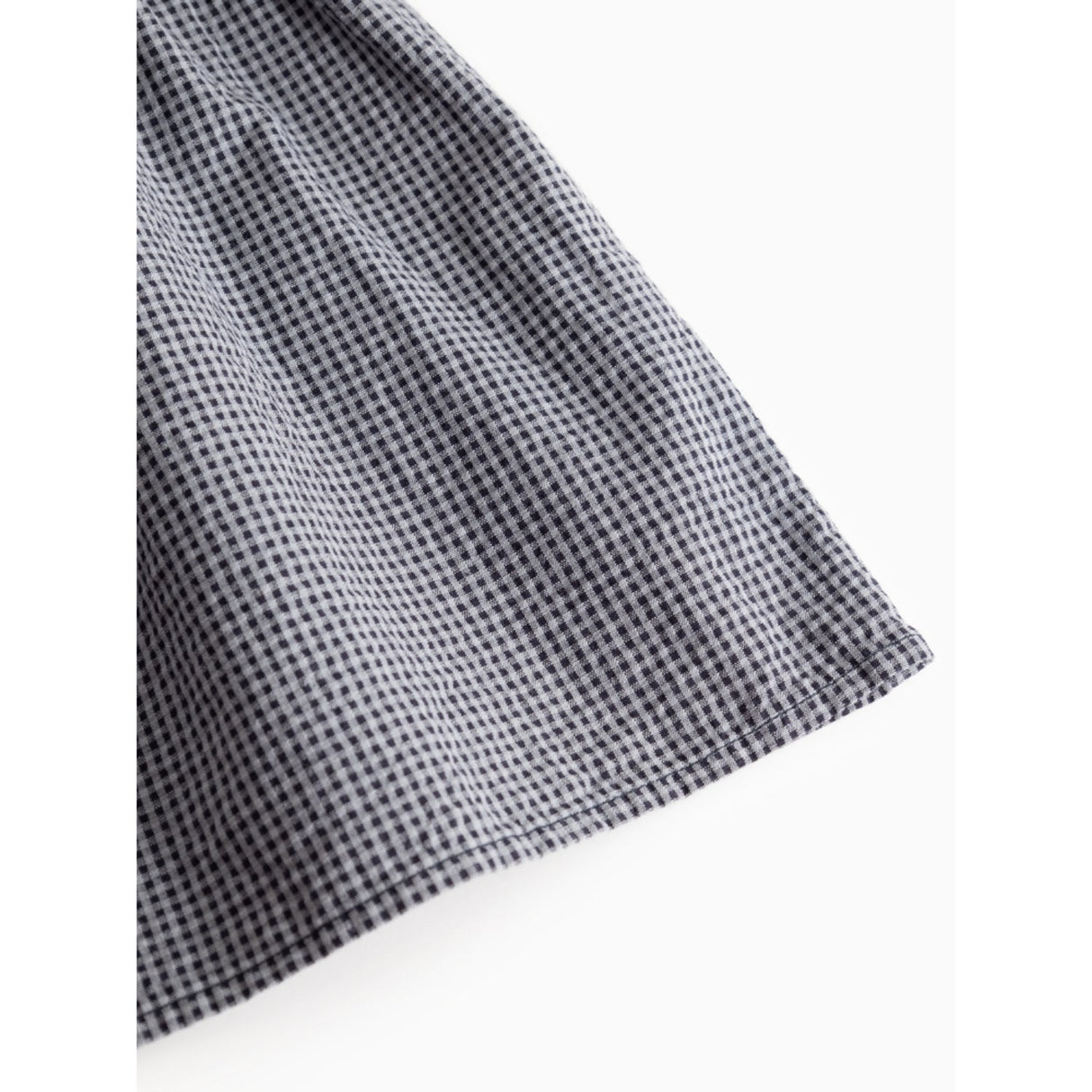 MarMar Cotton Seersucker Pigeon Blue Check Dawson Flæse Kjole