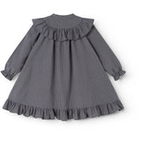 MarMar Cotton Seersucker Pigeon Blue Check Dalina Kjole