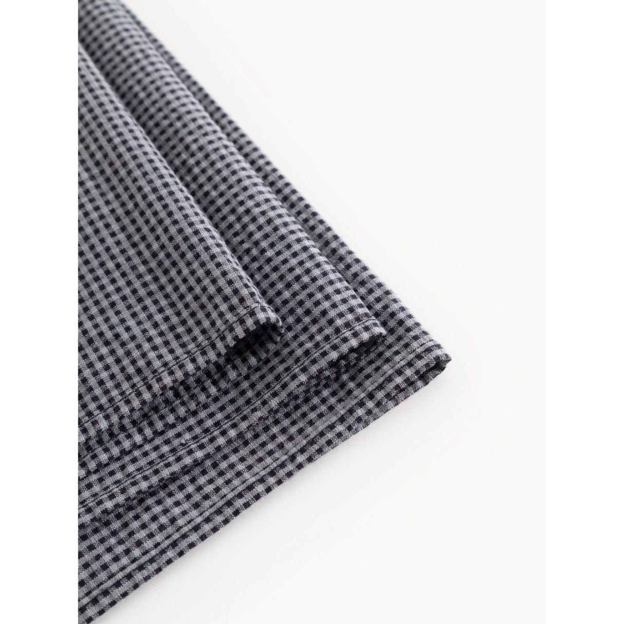 MarMar Cotton Seersucker Pigeon Blue Check Airo Tørklæde