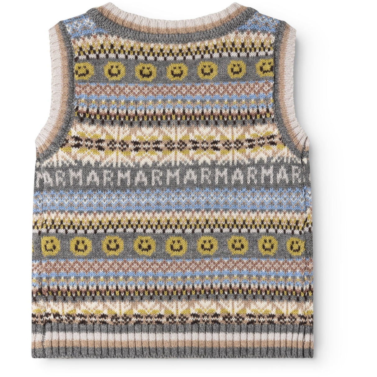 MarMar Light Cotton Wool Fair Isle Fair Isle Taj B Strikket Vest