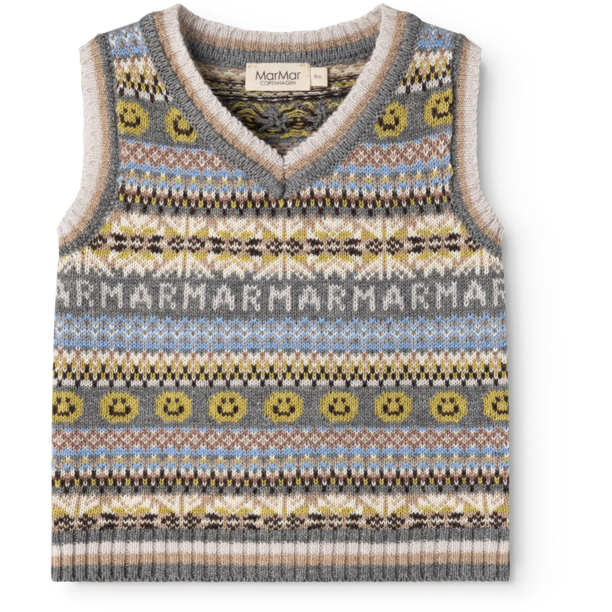 MarMar Light Cotton Wool Fair Isle Fair Isle Taj B Strikket Vest