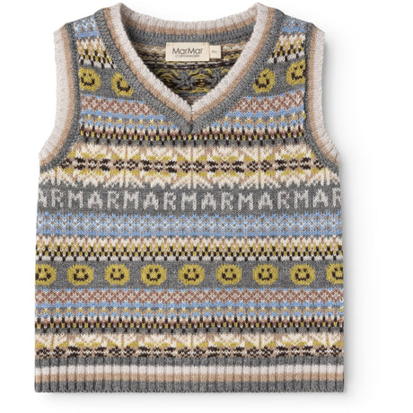 MarMar Light Cotton Wool Fair Isle Fair Isle Taj B Strikket Vest