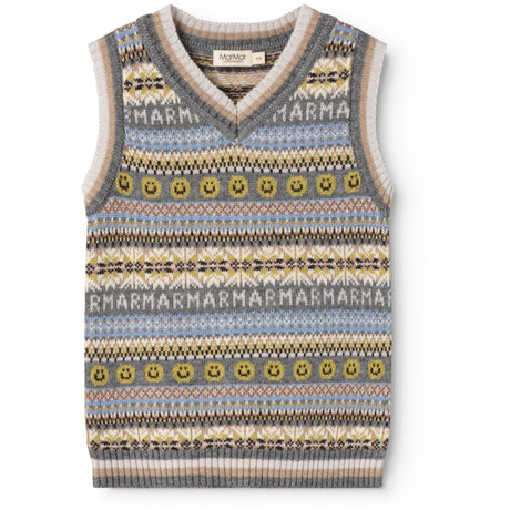 MarMar Light Cotton Wool Fair Isle Fair Isle Taj Strikket Vest