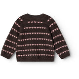 MarMar Light Cotton Wool Pattern Rose Frosting Hearts Torin B Strikket Bluse